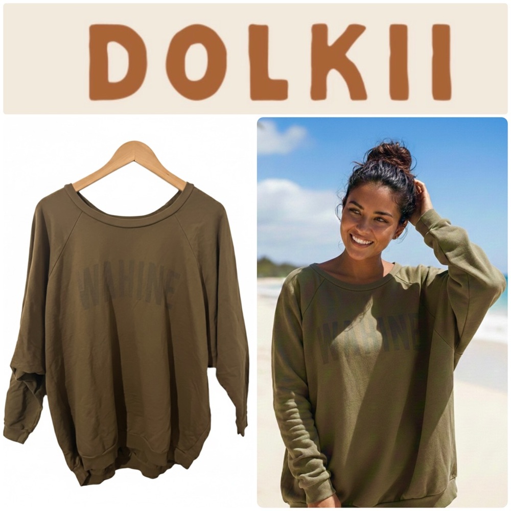 dolkii ✨ Hawaii • Wahine • Oversized Crew Sweatshirt • Size XS - S • EUC